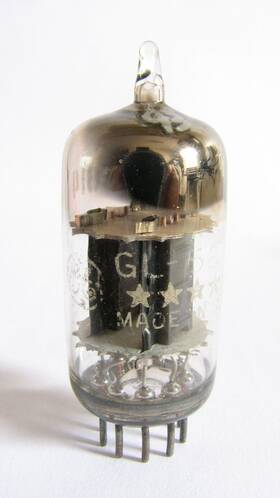 Gl-5814 Ge 5-star 1950 Not 5814a Tube - 14mm Black Plates 2 Mica Getter