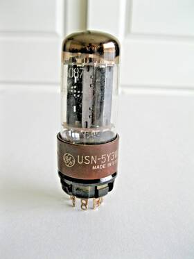 Usn-5y3wgtb Ge 5y3wgtb/6087 Usn-5y3wgtb/6087 Audio Vacuum Tube Gray Plate D Getter 1958 Tv-7 Tested