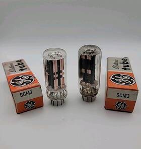 6cm3 Ge Pair Nos Vacuum Tubes Original Boxes Vintage Damper Rectifier Tv