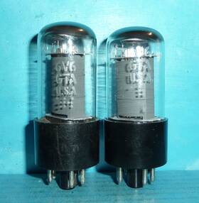 Ge 6v6ga 2 General Electric Tubes Large Halo Getter Copper Posts Tested