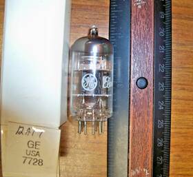 12at7 Ge 7728 Strong Short Gray Plate O Getter Tube - 100/120