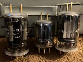 8643-5894 Ge Lot Of Three Vacuum Tubes - Untested 5894 8643 And Unknown General Electric