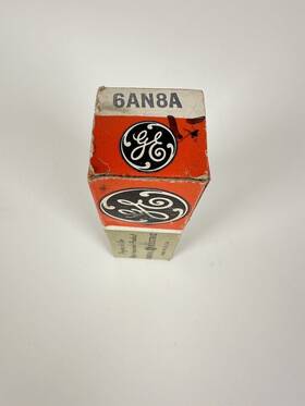 8an8a Ge Vintage General Electric Electronic Tube With Box Untested Os