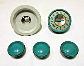 9t002 Ge Matched Set Of Turquoise Knobs For Portable Television #9t002 Nice
