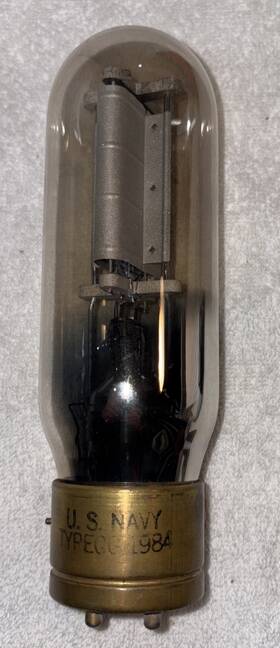 Cg-1984 Ge Cg-184 / 211 Vt-4c Brass Base Tube Amplitrex Nos Extremely Rare Graphite