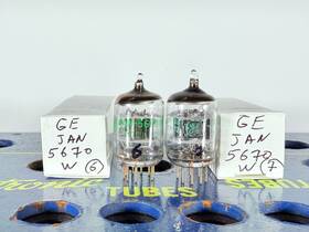 Ck5670-wa Ge Matched Pair 5670w Milspec Black Plate Disk Getter Tested Like Nos Tube