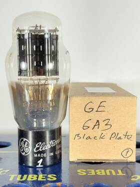Cv730 Ge 6a3 Early Twin Box Black Plate Hanging Filament Tested Like Nos Tube