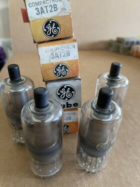 Ge-3at2b Ge 3at2b 12 Pin Vacuum Tubes Lot Of 4