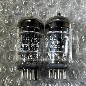 Ge Gl-5751/12ax7 1958 Blk Plates Trip Micas Gl-5751s Balanced H-shoe Getters Strong