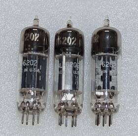 Ge Gl-6202 Trio Of 1953 6x4w Matching And Ballanced Tubes Tv-7 Tested #b-7