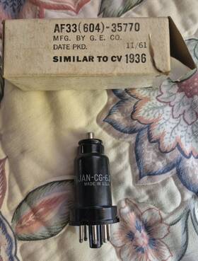 Jan-cg-6j7 Ge Nos General Electric Tube Tested Good
