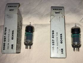 Jan6c4wa Ge X2 6c4wa Vintage Vacuum Radio Tubes Possibly Nos Tested Strong