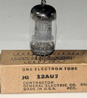 Jg-12au7 Ge Vintage Tested Good Guitar Audio Radio Amp Vacuum Tube