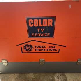 Zig3 Ge General Electric Radio Color Tv Tube Transistor Case With 125 Tubes