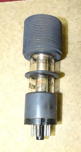 Gl-3c22 General Electric Radar Transmitting Tube Unusual Good Filament
