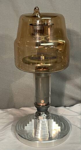 General Electric K7250 Vintage Ge X-ray Vacuum Tube 13 Inch On Nice Cnc Metal Base