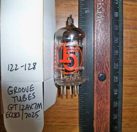 Gt12ax7m Groove Tubes Strong Gt Gray Plate O Getter 12ax7 M / Ecc83 7025 Tube