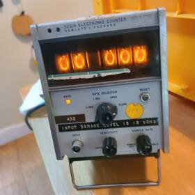 5221a Hewlett Packard Hp Electronic Counter Nixie Tubes Powers On
