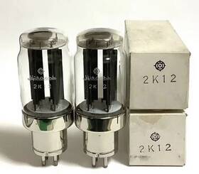 2k12 Hitachi Near Mint Rectifier Vacuum Tubes Set Of 2 Japan