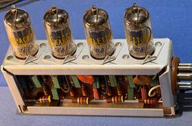 523d Hp Decade Divider Model With 4 Sylvania Vacuum Tubes Collectible Uos Vintage