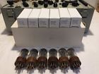 Jan-6sl7wgt Cetron Lot Of Used Vintage Brown Base Vacuum Tubes With