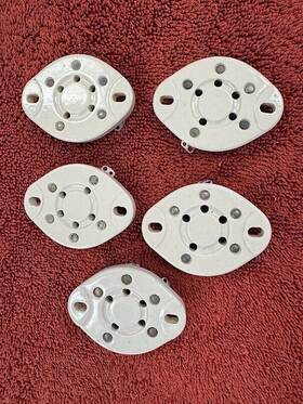 122-225-1 Johnson 5 225 Pin Ceramic Military Ham Transmitter High Voltage Tube Sockets
