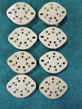 122-227-1 Johnson 1 Ef Vintage 7 Pin Ceramic Ham Radio Transmitter Amplifier Tube Socket
