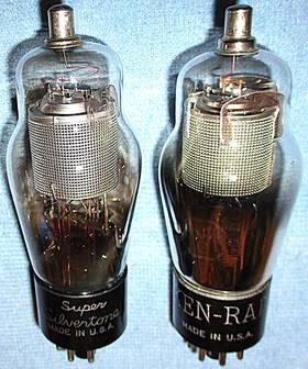 6j7-g Ken-rad & Silvertone 2 Type Vacuum Tubes Rare Style Pentodes For Vintage Radios And Audio Amps