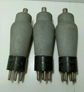 Majestic G58s Lot Of 3 Engraved Base Radio/audio Shielded Tubes Untested