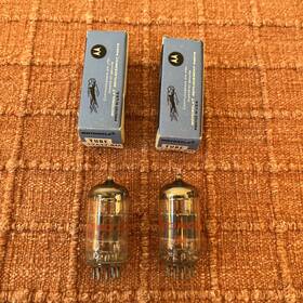Bn2859 Motorola Pair 12at7 Grey Plate Hickok Tested Box Matching Stamps
