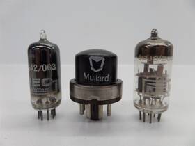 6dj8 Mullard 0g3/6h6/6dj8 Mixed Lot Of 3 0g3 6h6 Electron Tubes