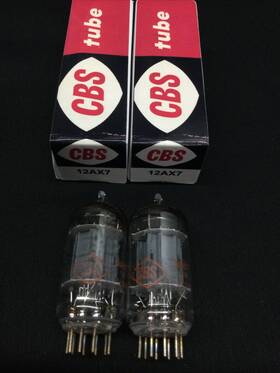 8.9010 Mullard 8.9007 Great Pair Cbs 12ax7 Ecc83 Long Plate D Getter Vintage Vacuum Tubes