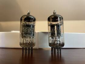 12ax7 Mullard B2k2 Pair Ecc83 I61 Tubes Blackburn Matched Date Codes 1962 2pcs