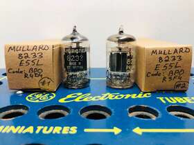 Cv5808 Mullard Pair Mitcham Factory 8233 E55l Lifetest Excellent Emission Strong Tube