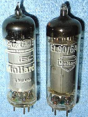 El90-6aq5 Mullard 2 El90 6aq5 Vacuum Tubes - 10-watt Audio Pentodes For Radios And Amps