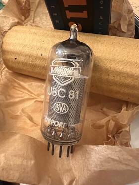 Ubc-81 Mullard Nos Mesh Screen Audio Tube For Philips Marconi Radios