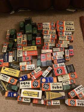 70tv Multi-brands Vintage Lot Of Radio And Misc Tubes Rca Sylvania More