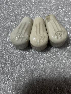 National Spp-3 3x Radio Ceramic Plate Caps - For 807 1625 Vacuum Tubes