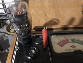 05-26001 National Union Type 45 Etched Base Power Tube Tests Good