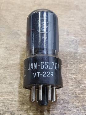 Jan-6sl7gt National Union Vt-229 Vacuum Tube Smoked Glass Good