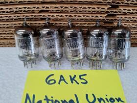 Jnu-6ak5 National Union 5x Lot 6ak5 Vacuum Tube Us Navy