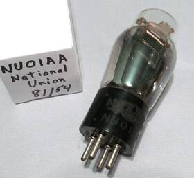 Nu01aa National Union O1aa - 01a With 1/8 Amp Filament Tested Engraved Base