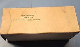 U.s.n.3c27b National Union Radio Corp 3c27b Electronic Tube Rare Vintage With Box