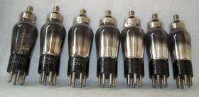 National Union Vt-57 Lot Of 7 Nu Type 57 Antique Radio Tubes Pentode Engraved Base
