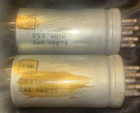 Oak G65p5014-1 2 Matching V6675 Y-102 Military Industrial Tube Radio Chopper Vibrators Rare