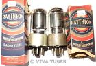 6sk7gt Pair Plate Black Nib Vacuum Raytheon Tubes Top Matched Nos Usa