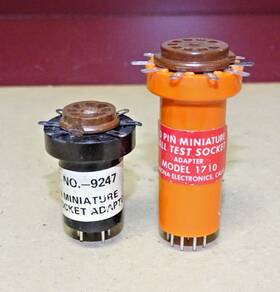 9247 Panoma And Unbranded Tube Socket Test Adapters For 7 Pin 9 Or 10 Tubes Nice
