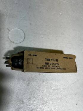 Jan-cnu-2x2a Panoramic Radio Corp Vtg. U.s Army And Navy Jan-cnu-2x2 Vt-119 Vacuum Tube