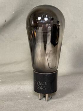 Pa-245 Perryman Vintage Mesh Plate Type 45 Globe Tube / Valve Engraved Base