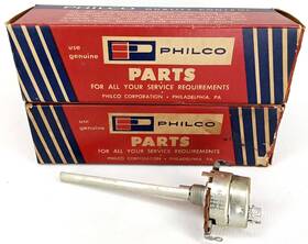 323-5009 Philco Mid Century Potentiometer With Box Set Of 2 Model Nos Nib 1950s